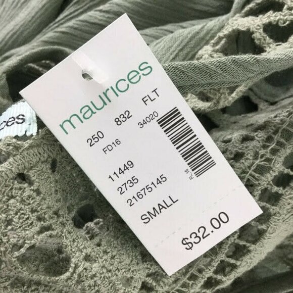Maurices Tank Top Womens Rayon Cotton Lace - Picture 8 of 9